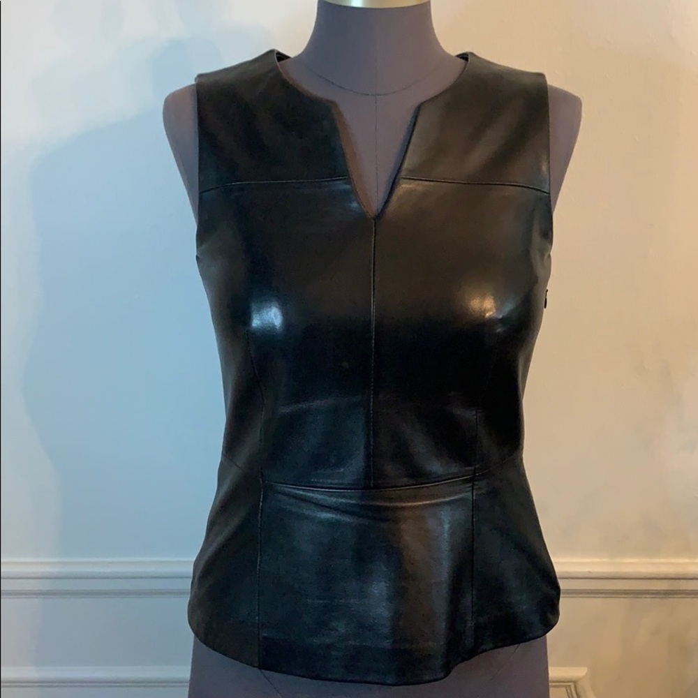 Leather, Peplum Top (sleeveless)